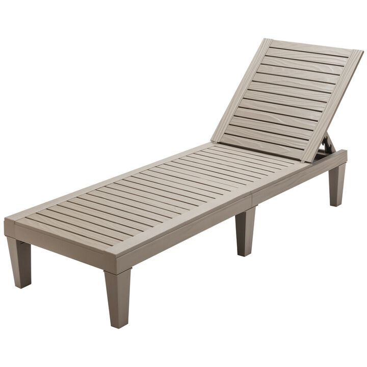 Outdoor Recliner Chair with 5-Position Adjustable Backrest