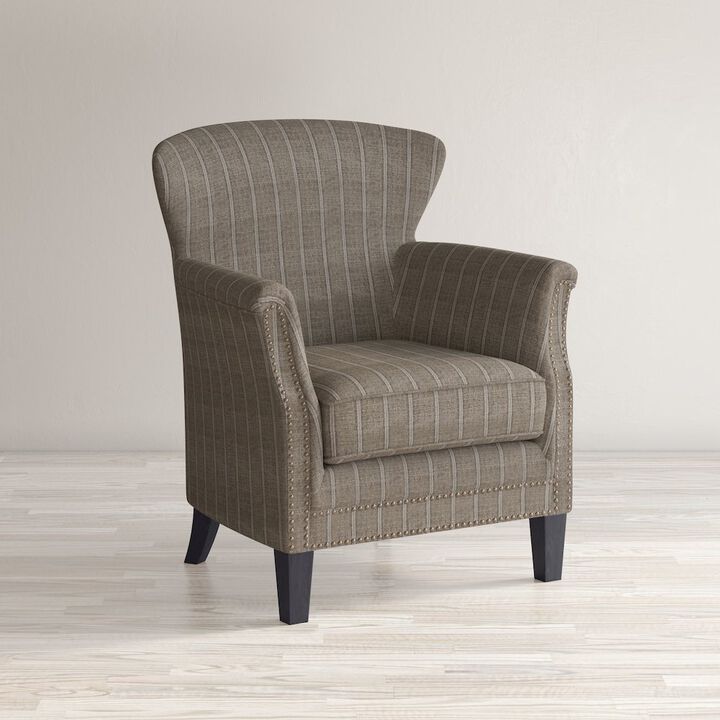 Jofran Layla Classic Upholstered Accent Chair with Nailhead Trim