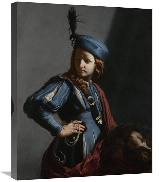 David with the Head of Goliath-Canvas Art-22x28