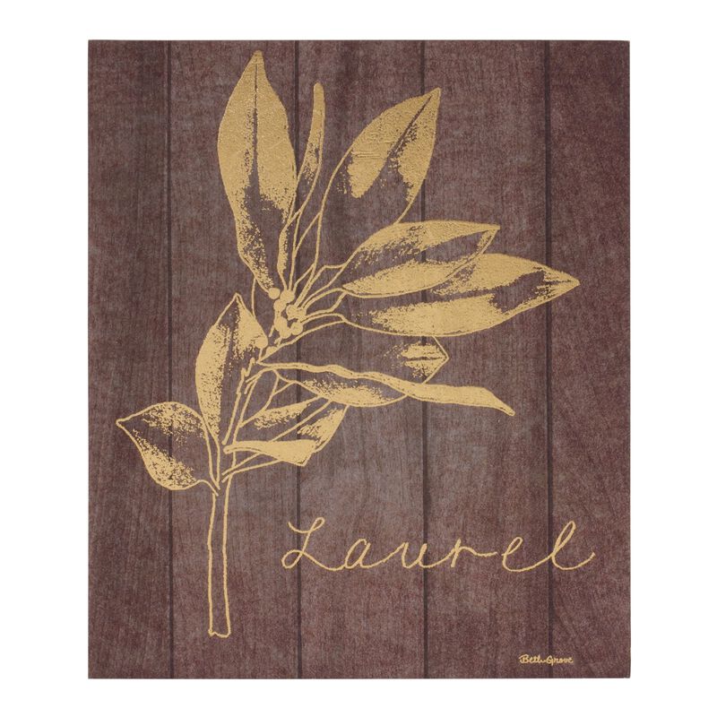Laurel And Holly Plaque (Set of 2)  Plastic-MDF