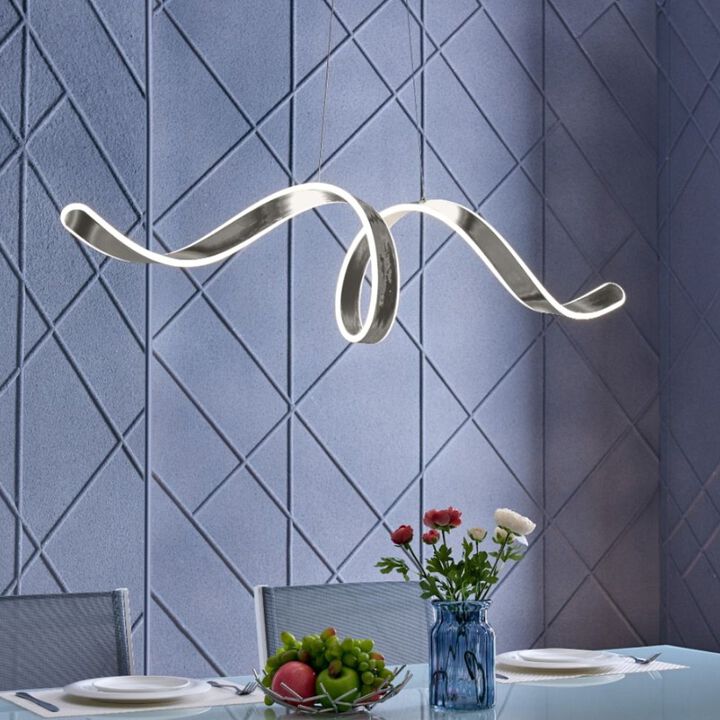 Copenhagen Chandelier Chrome Metal Integrated LED Dimmable