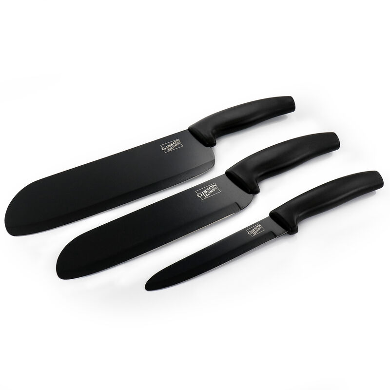 Gibson Home Edge Craft 4 Piece Nonstick Stainless Steel Cutlery Set with Cutting Board