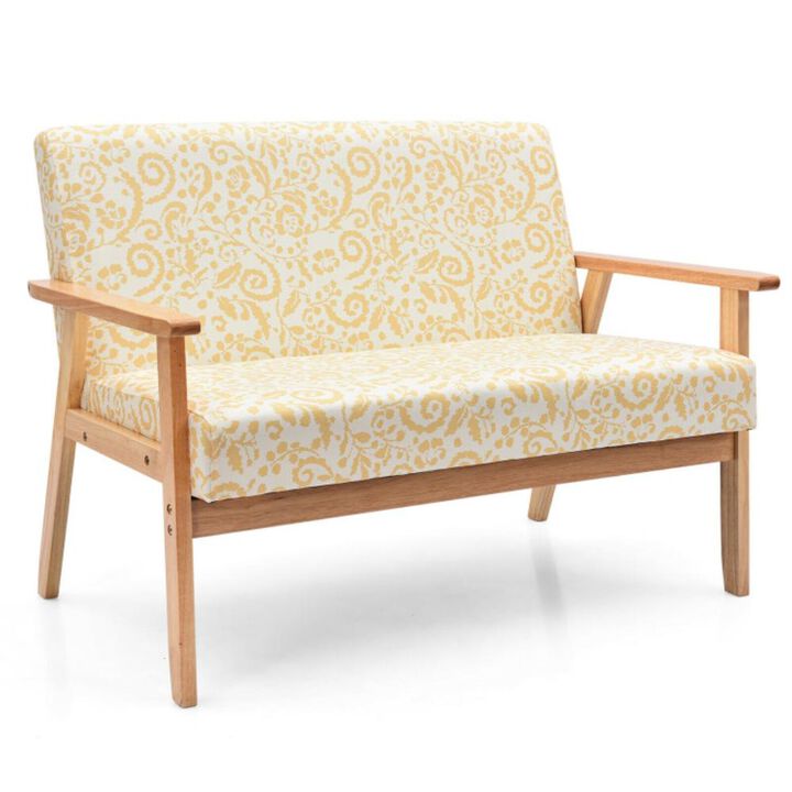 Hivvago Modern Fabric Loveseat Sofa Couch Upholstered 2-Seat Armchair