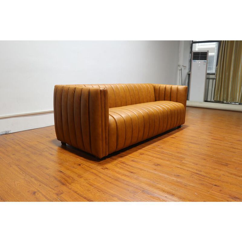 Ashcroft Furniture Co April Mid Century Modern Luxury Tight Back Couch