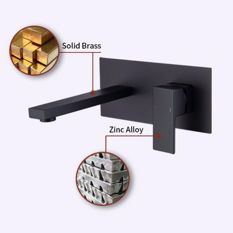Wall Mount Bathroom Sink or Tub Faucet Modern & Space-Saving Design