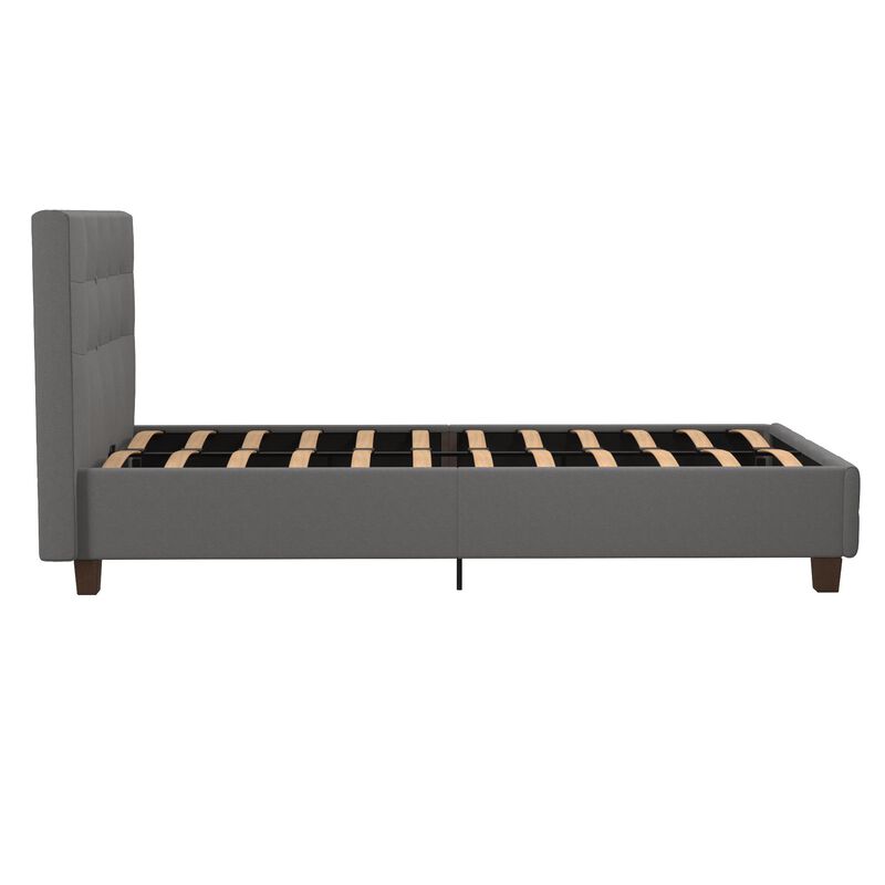 Ryder Black Linen Upholstered Bed
