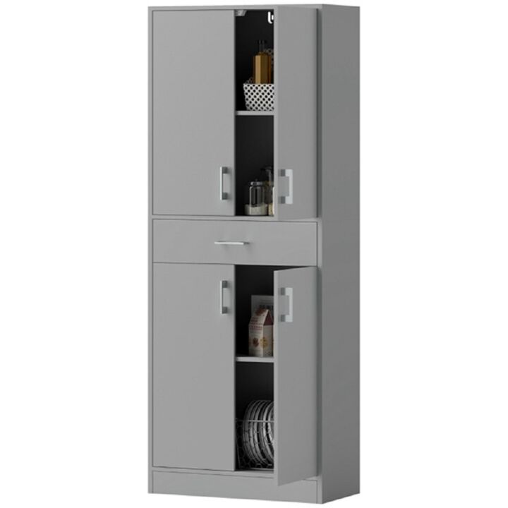 Freestanding Kitchen Cabinet, Storage Cupboard with Doors and Shelves