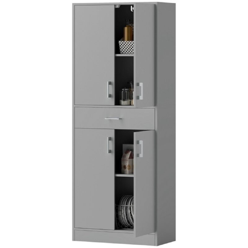 Freestanding Kitchen Cabinet, Storage Cupboard with Doors and Shelves