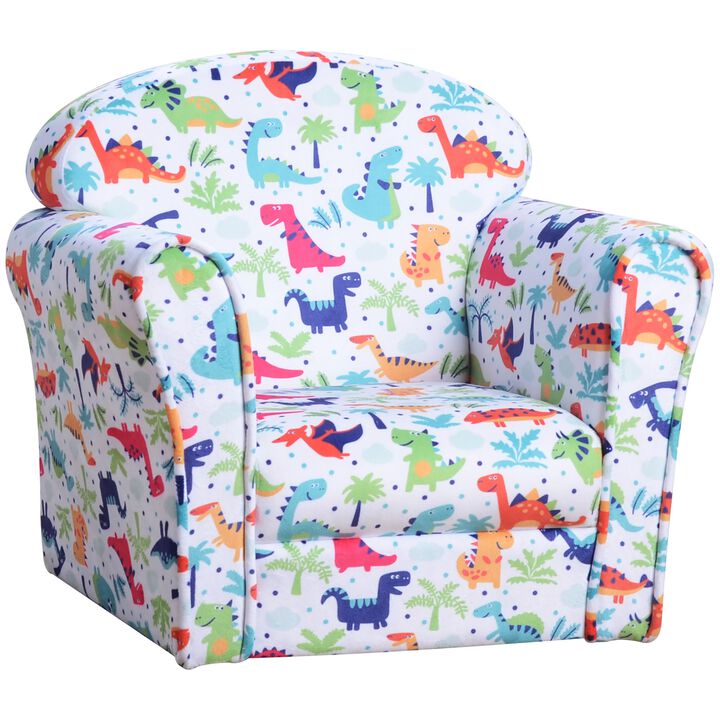 Dinosaur Kids Armchair: Padded Sofa for Playroom