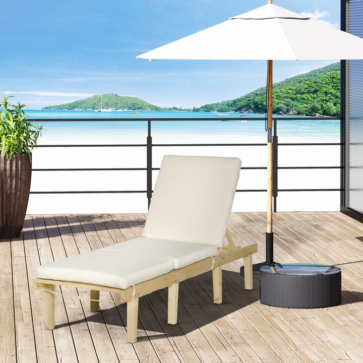 Natural Outdoor Relaxer: Multi-Position Lounge Chair for Sunbathing