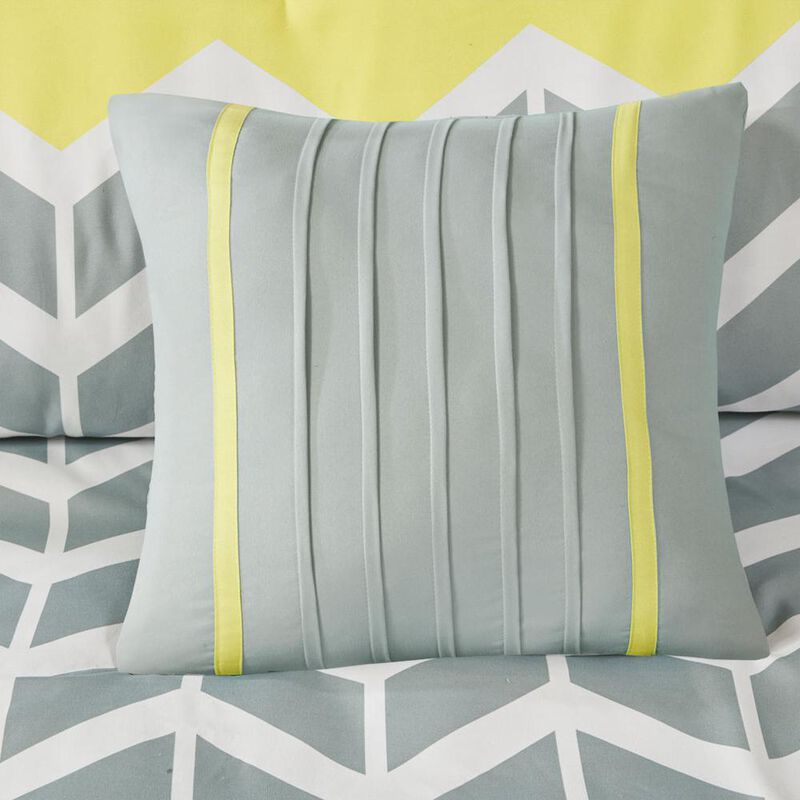 Belen Kox Yellow Chevron Striped Comforter Set, Belen Kox