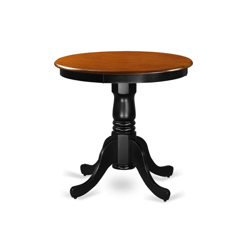 East West Furniture Dining Table Black & Cherry, EMT-BCH-TP