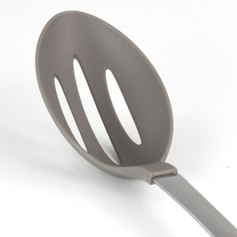 Martha Stewart Nylon Slotted Spoon in Taupe