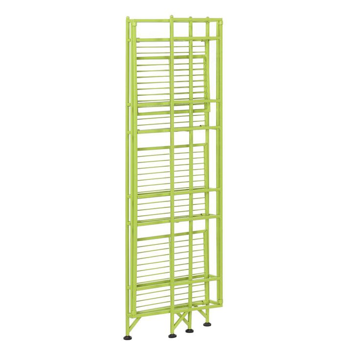 Convenience Concepts Xtra Storage 4 Tier Folding Metal Shelf Lime