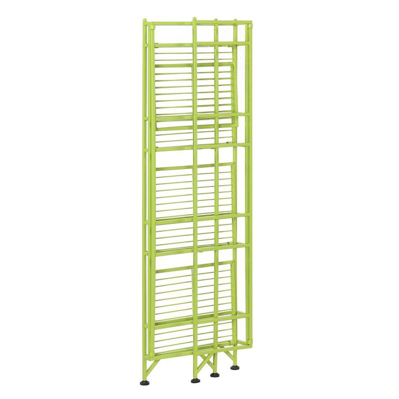 Convenience Concepts Xtra Storage 4 Tier Folding Metal Shelf Lime