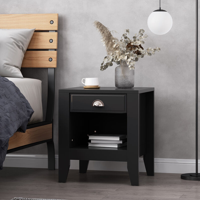 Merax Elegant Night Stand Side Table with 1 Drawer