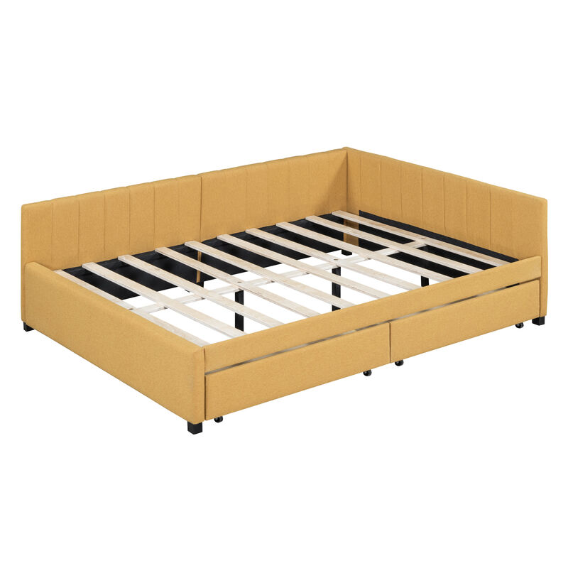 Merax Upholstered Daybed with 2 Storage Drawers