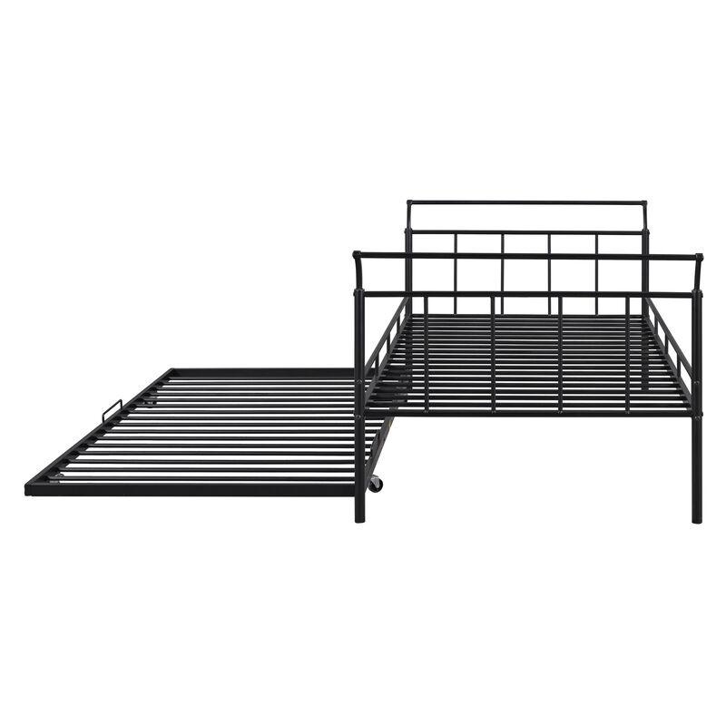 Merax Metal Frame Daybed with Trundle