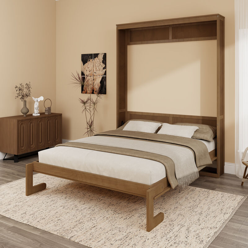 Merax Murphy Bed Cabinet for Guest Room for Bedroom, Guest Room, Home Office