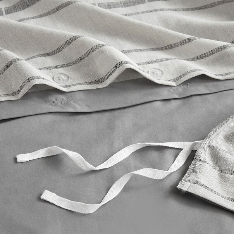 Gracie Mills Naxos 3 Piece Stripe Duvet Cover Set