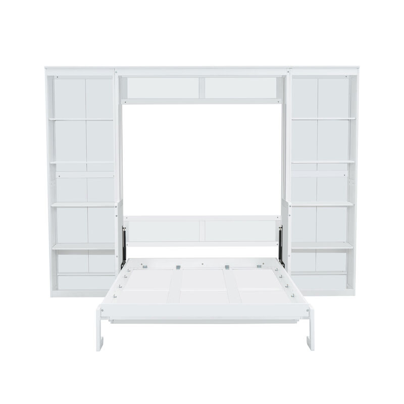 Merax Murphy Bed with Desk and Bookshelf