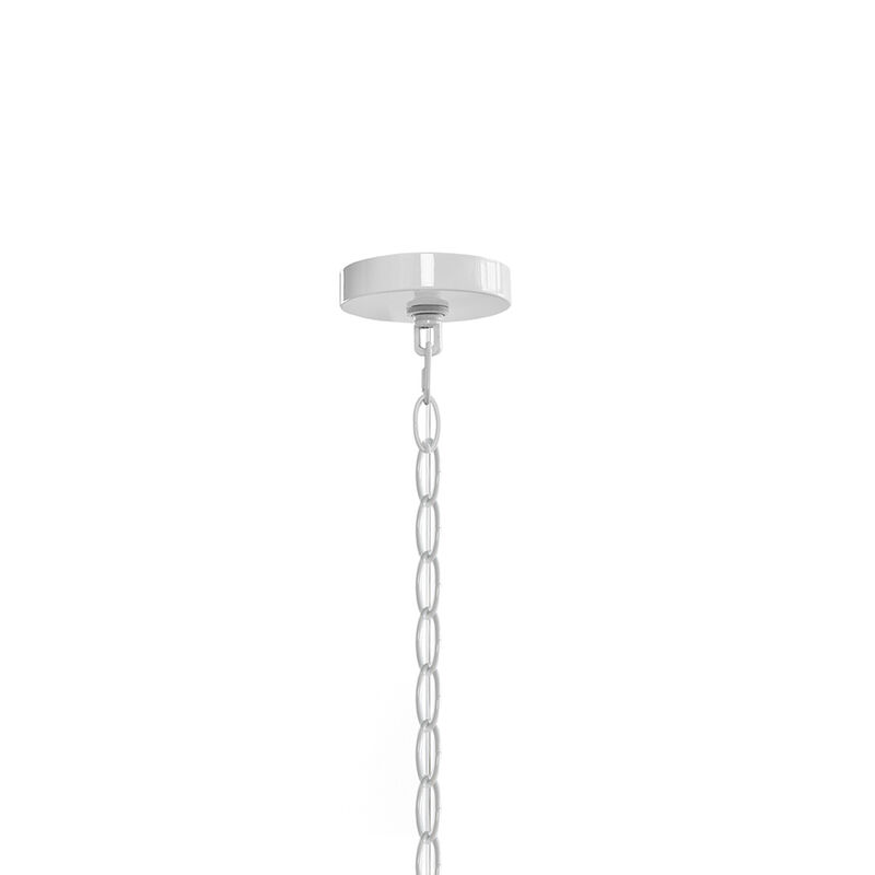 Gracie Mills Janna Mid-Century 4-Lights Glass Drum Shade Chandelier