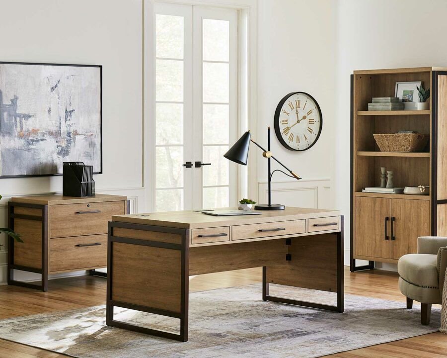 Mason 60" Writing Desk in Brown