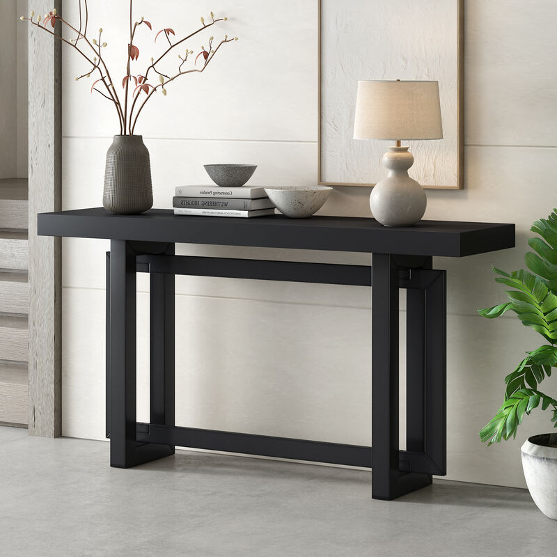 Merax Contemporary Console Table with Wood Top