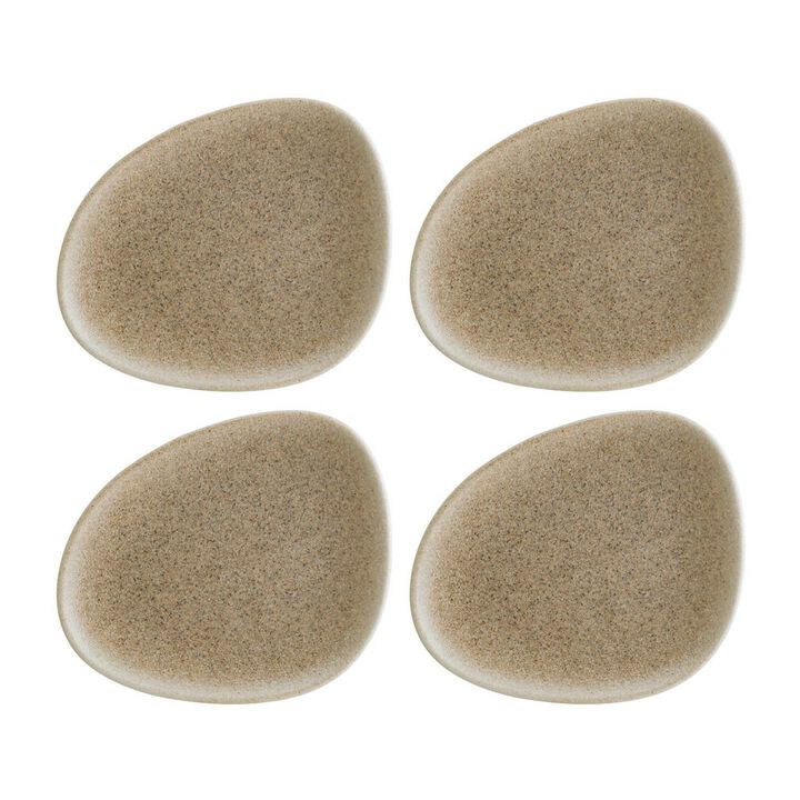 Luca Salmon Matte 7.5" x 6" Organic Salmon Porcelain Plate (Set of 4)