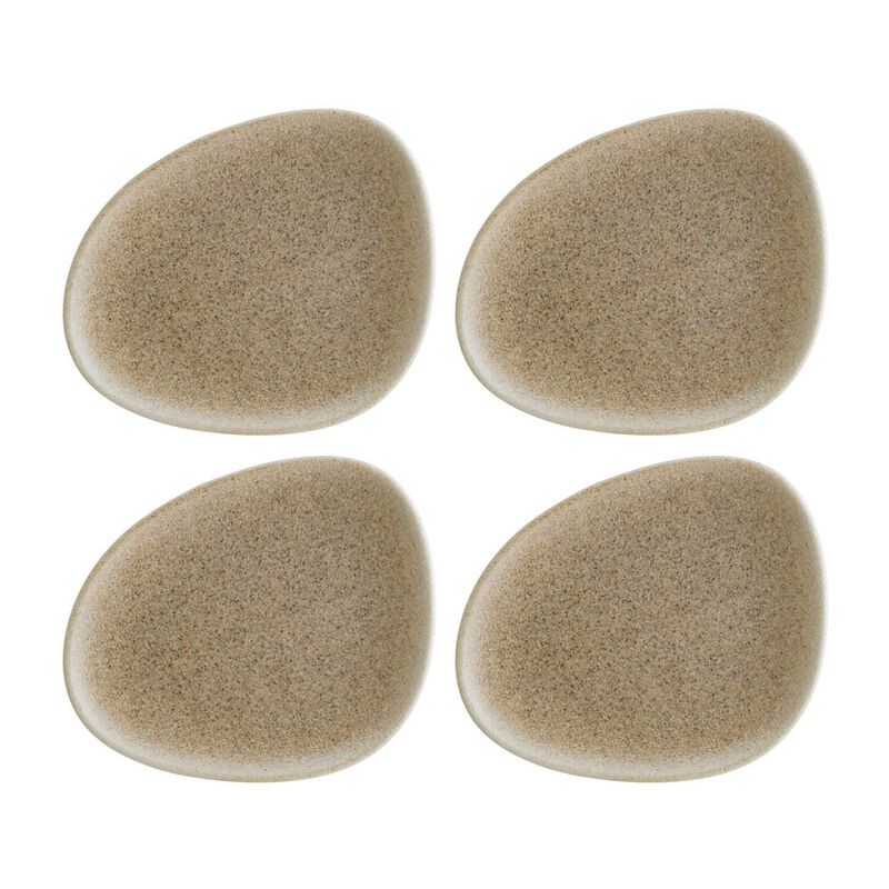 Luca Salmon Matte 7.5" x 6" Organic Salmon Porcelain Plate (Set of 4)