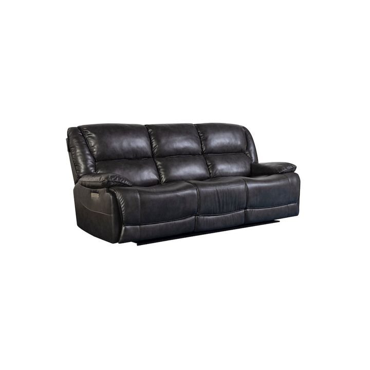 Porter Designs Ennis Triple Power Reclining Sofa, Black