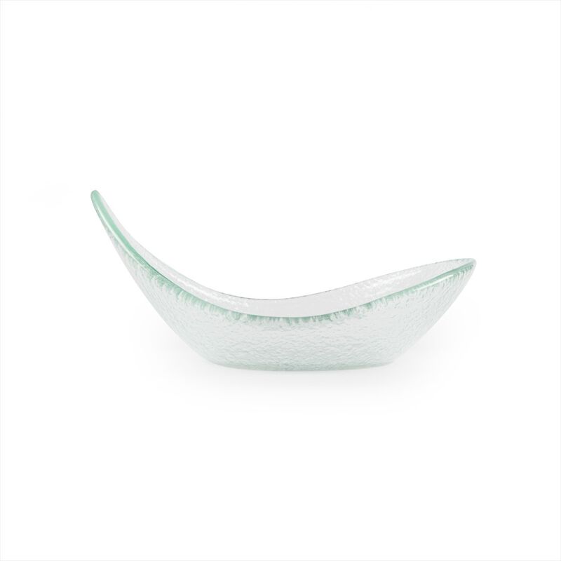 Glass Dinnerware 7.5" x 5.75" x h:3.25" 10 oz. Oval Clear Glass Bowl (Set of 4)