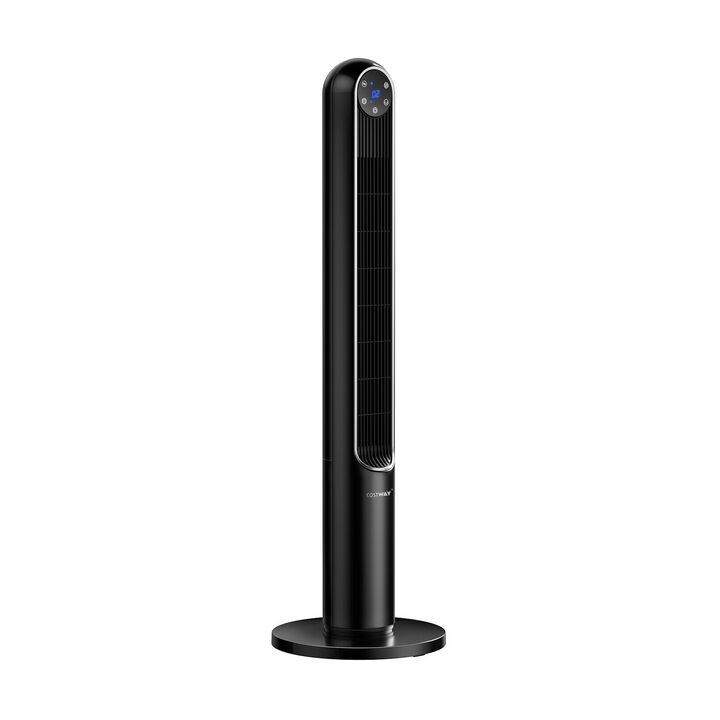 42 Inch 80 Degree Tower Fan with Smart Display Panel and Remote Control
