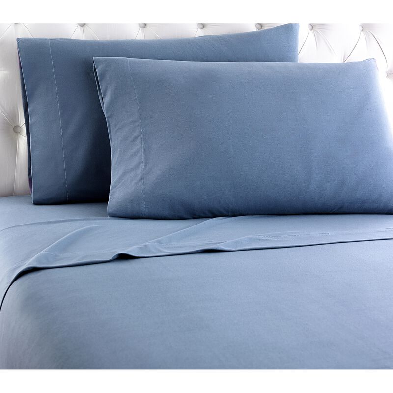 Micro Flannel Solid Color Deep-Pocket Sheet Set