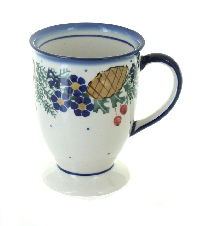 Blue Rose Polish Pottery Lavender Fields Pedestal Mug