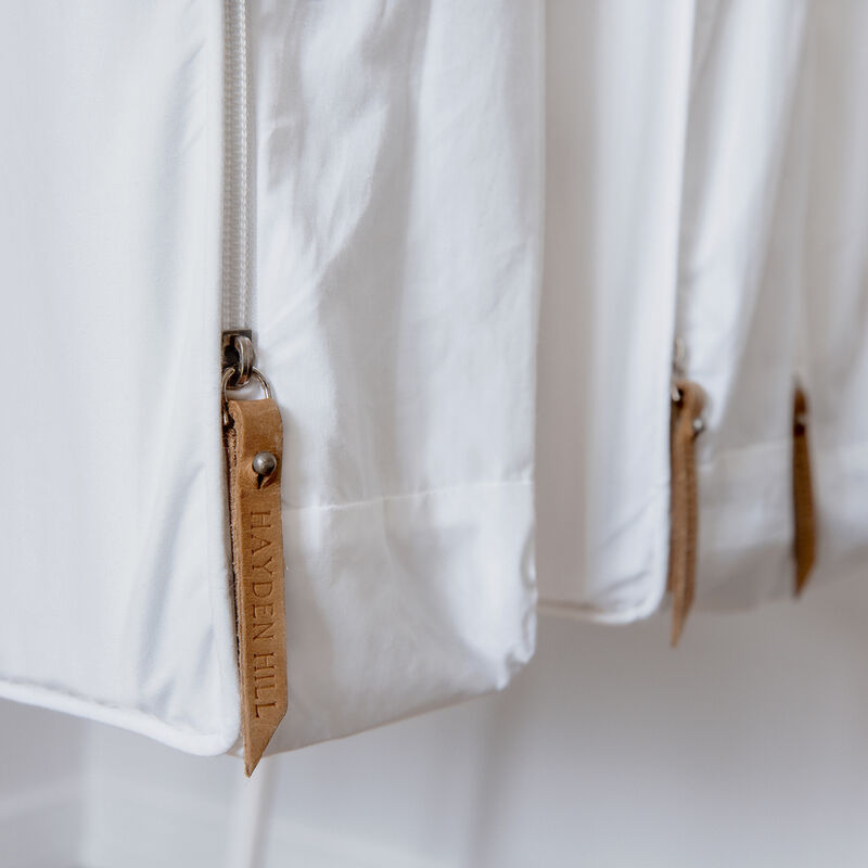 Organic Cotton Hanging Garment Bag - Long 58" - Closet Organization for For Long Dresses & Coats
