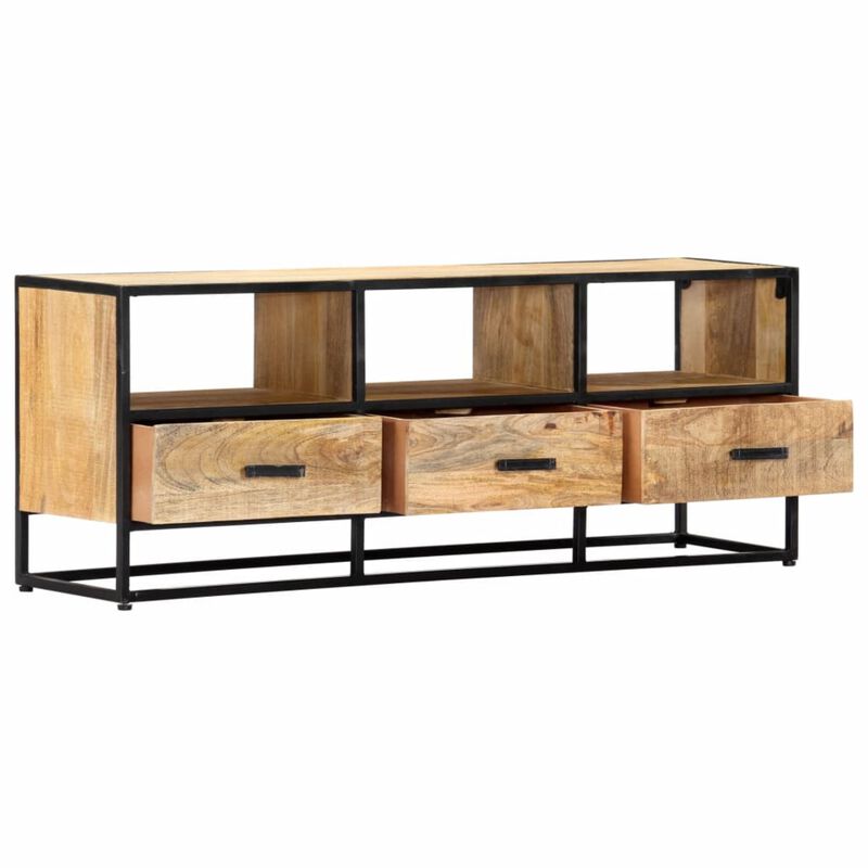 vidaXL TV Cabinet 47.2"x11.8"x17.7" Solid Mango Wood