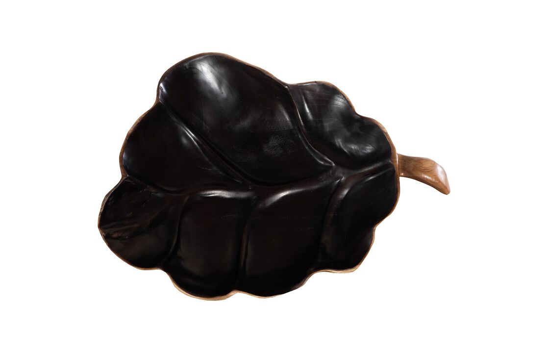 Leaf Bowl Natural and Black