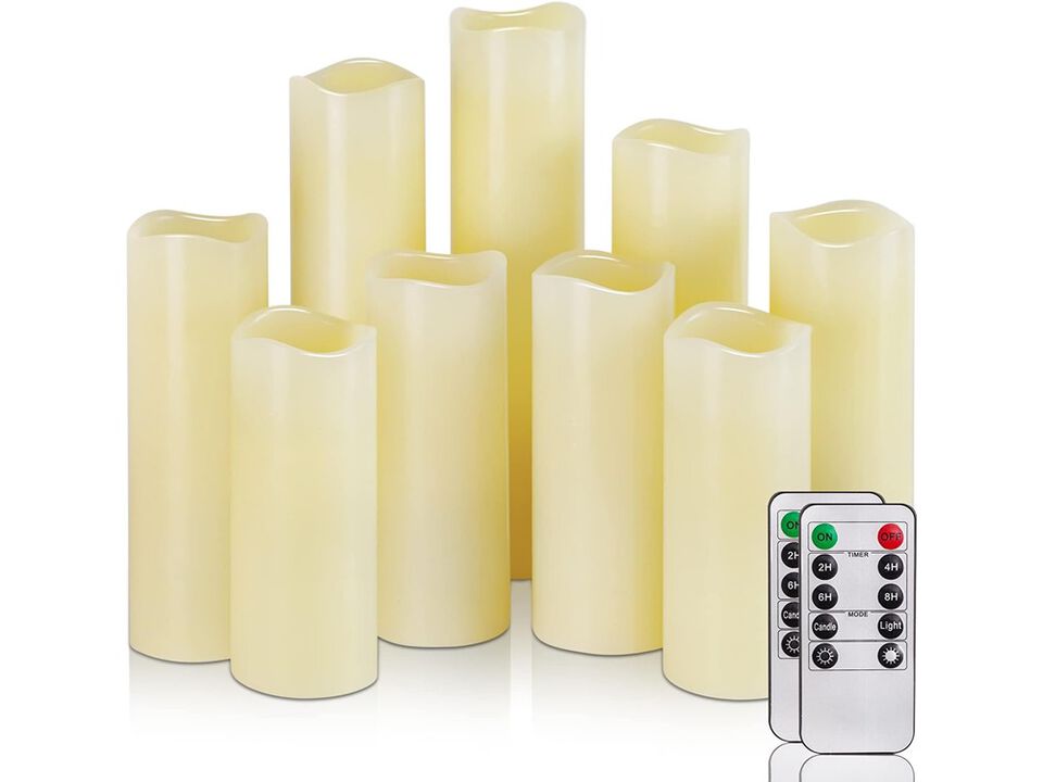 Homemory Flameless Candles Battery Operated LED Pillar Candles