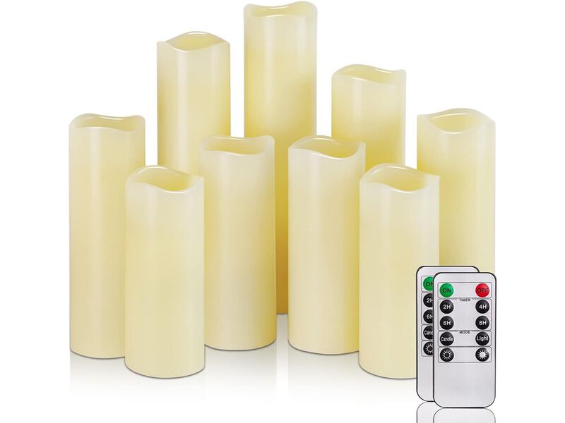 Homemory Flameless Candles Battery Operated LED Pillar Candles