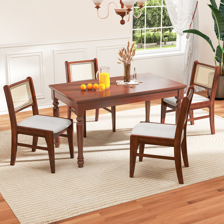 Kitchen Chairs with Cane Back and Padded Seat for Comfortable and Stylish Dining