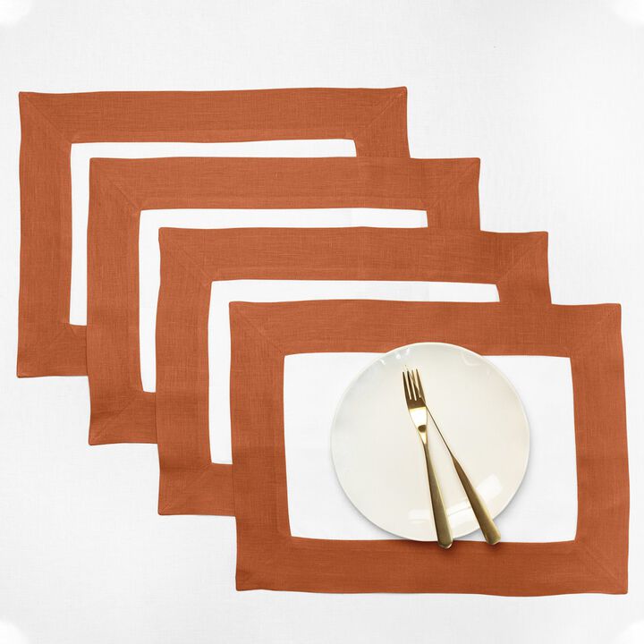 Solino Home 100% Pure Linen 14 x 19 Inch Placemats Set of 4 | Contempo