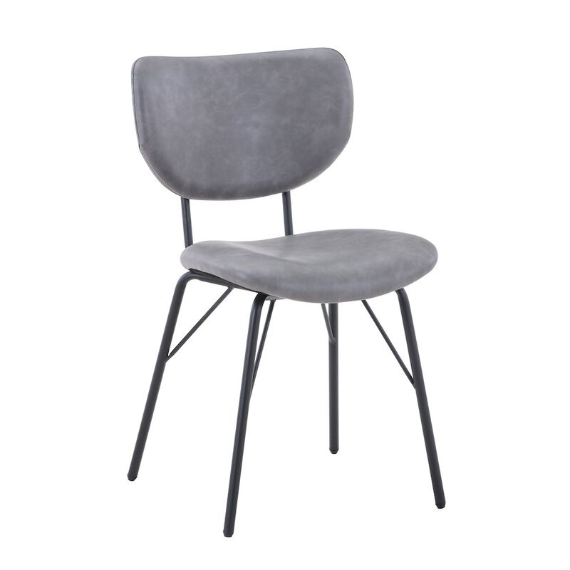 Jofran Modern Faux Leather Split-Back Upholstered Dining Chair (Set of 2)