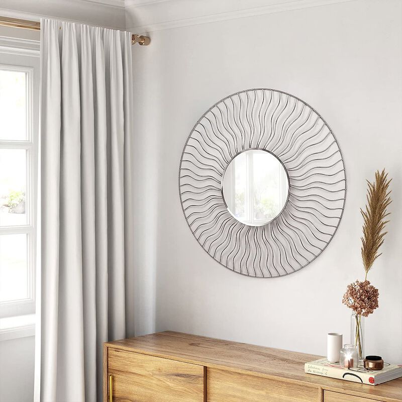 NOVA OF CALIFORNIA Sunburst 36 Round Wall Mirror (set of two)
