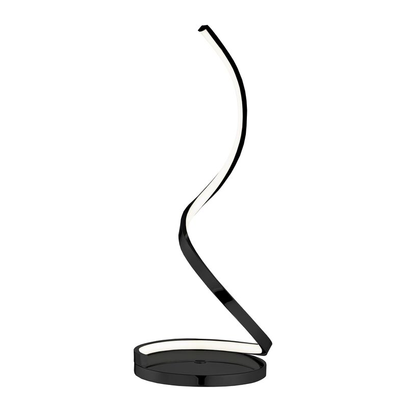 Modern Spiral Table Lamp Chrome Metal Dimmable Integrated LED