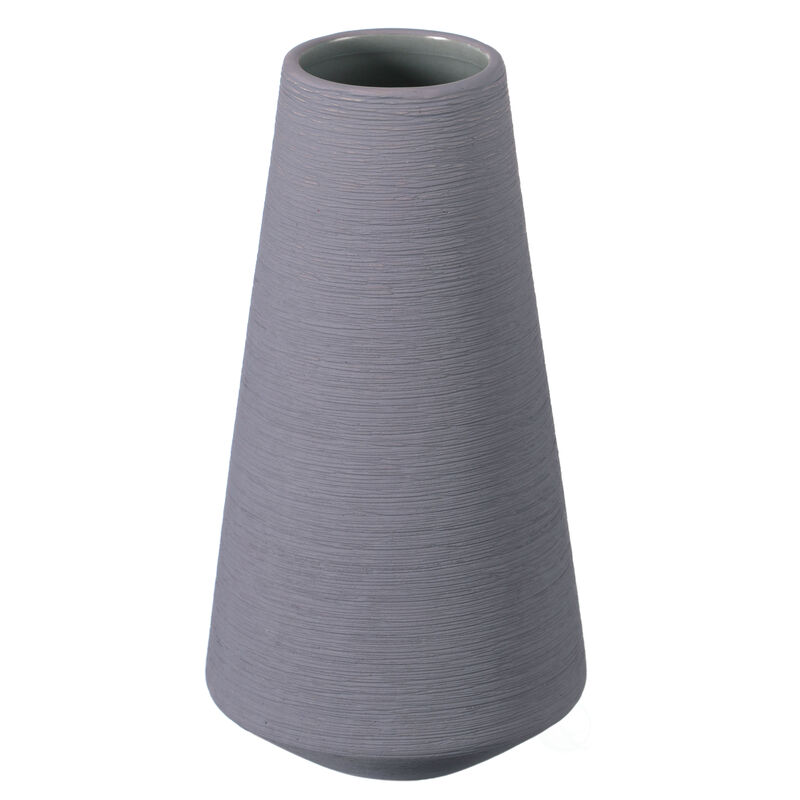 10 H Decorative Ceramic Round Cone Shape Centerpiece Table Vase Pink, Large