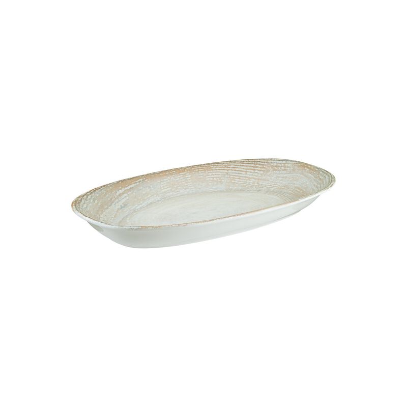 Patera 13" x 7.5" x h:1.5" Oval Decorated Porcelain Platter