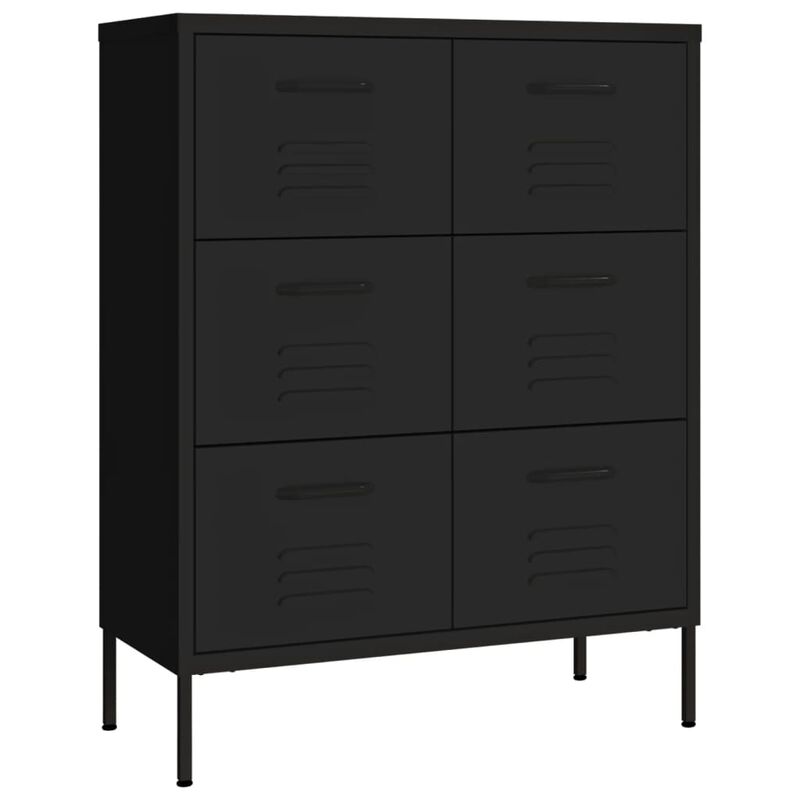 vidaXL Drawer Cabinet 31.5"x13.8"x40" Steel