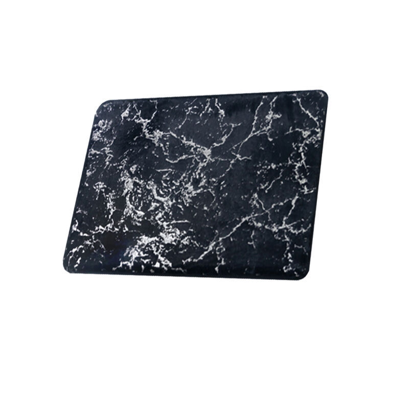 RT Designers Collection Galactic Rabbit Fur Premium Foam Rug 17" x 24" Navy with Silver Foil