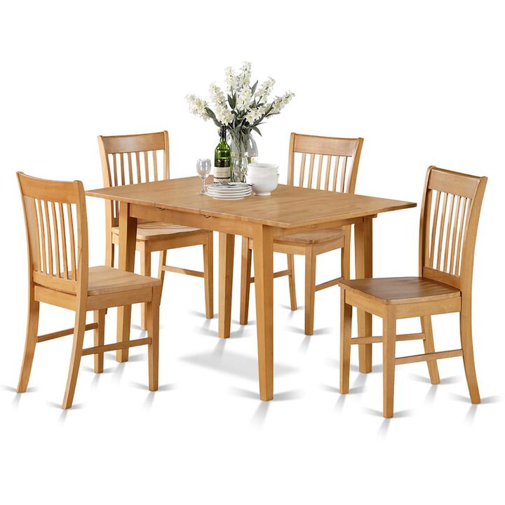 East West Furniture 5  Pc  dinette  set  -  Dining  Tables  for  small  spaces  and  4  Chairs  for  Dining  room